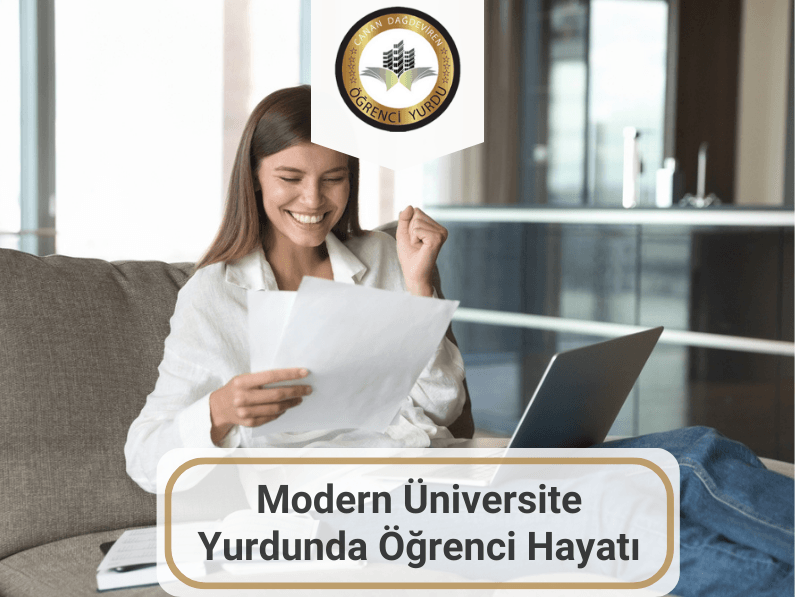Modern üniversite yurdundaki öğrenci hayatı